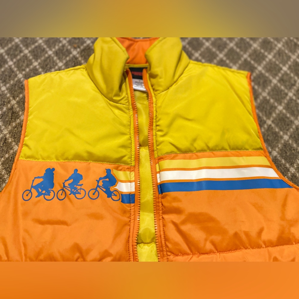 Kids Orange & Yellow Puffer Vest - Brand Unspecified - Picture 2 of 4